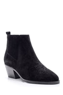 Women's Suede Leather Heeled Boots | Derimod Women's Suede Leather Heeled Boots | Derimod