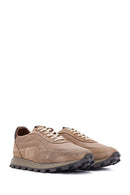 Erkek Vizon Bağcıklı Deri Sneaker | Derimod Erkek Vizon Bağcıklı Deri Sneaker | Derimod