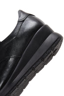 Women's Black Leather Wedge Heeled Comfort Shoes | Derimod Women's Black Leather Wedge Heeled Comfort Shoes | Derimod