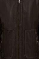 Costa Men's Brown Leather Jacket | Derimod Costa Men's Brown Leather Jacket | Derimod