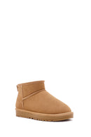 Women's Tan Short Suede Boots | Derimod Women's Tan Short Suede Boots | Derimod