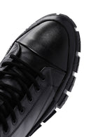 Men's Black Leather High Top Sneaker | Derimod Men's Black Leather High Top Sneaker | Derimod