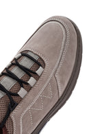 Erkek Vizon Bağcıklı Nubuk Deri Casual Sneaker | Derimod Erkek Vizon Bağcıklı Nubuk Deri Casual Sneaker | Derimod