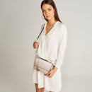 Sack Printed Taupe Women's Crossbody Bag | Derimod Sack Printed Taupe Women's Crossbody Bag | Derimod