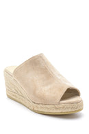 Women's Suede Heel Detailed Slippers | Derimod Women's Suede Heel Detailed Slippers | Derimod