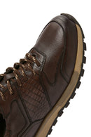 Men's Brown Lace-Up Leather Casual Sneaker | Derimod Men's Brown Lace-Up Leather Casual Sneaker | Derimod