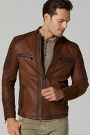 Dali Men's Leather Jacket | Derimod Dali Men's Leather Jacket | Derimod
