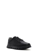 Men's Black Lace-Up Leather Casual Sneaker | Derimod Men's Black Lace-Up Leather Casual Sneaker | Derimod