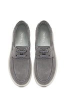 Men's Gray Lace-up Suede Leather Casual Shoes | Derimod Men's Gray Lace-up Suede Leather Casual Shoes | Derimod