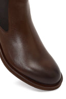 Men's Brown Leather Casual Chelsea Boot | Derimod Men's Brown Leather Casual Chelsea Boot | Derimod