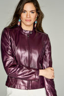 Malibuna Women's Leather Jacket | Derimod Malibuna Women's Leather Jacket | Derimod