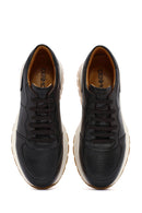 Men's Black Lace-up Leather Sneaker | Derimod Men's Black Lace-up Leather Sneaker | Derimod