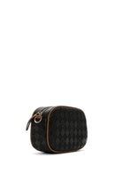 Women's Black Long Strap Printed Crossbody Bag | Derimod Women's Black Long Strap Printed Crossbody Bag | Derimod