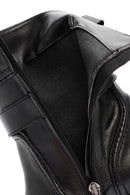 Women's Black Zippered Leather Boots | Derimod Women's Black Zippered Leather Boots | Derimod
