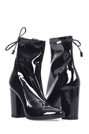 Women's Patent Leather Heeled Boots | Derimod Women's Patent Leather Heeled Boots | Derimod