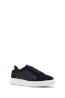 Erkek Lacivert Bağcıklı Deri Sneaker | Derimod Erkek Lacivert Bağcıklı Deri Sneaker | Derimod