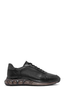 Erkek Siyah Bağcıklı Deri Sneaker | Derimod Erkek Siyah Bağcıklı Deri Sneaker | Derimod