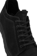 Erkek Siyah Bağcıklı Deri Sneaker | Derimod Erkek Siyah Bağcıklı Deri Sneaker | Derimod