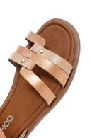 Women's Powder Ankle Strap Leather Bodrum Sandals | Derimod Women's Powder Ankle Strap Leather Bodrum Sandals | Derimod