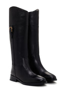Geox Women's Black Tormalina Zippered Leather Heeled Boots | Derimod Geox Women's Black Tormalina Zippered Leather Heeled Boots | Derimod