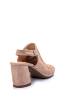 Women's Open Toe Suede Heeled Shoes | Derimod Women's Open Toe Suede Heeled Shoes | Derimod