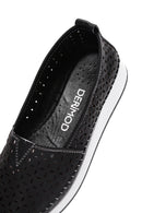 Women's Black Thick Soled Leather Comfort Loafer | Derimod Women's Black Thick Soled Leather Comfort Loafer | Derimod