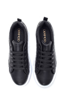 Kadın Siyah Kapitone Kalın Tabanlı Kapitone Sneaker | Derimod Kadın Siyah Kapitone Kalın Tabanlı Kapitone Sneaker | Derimod