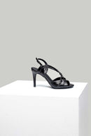 Women's Black Faux Leather Sandals | Derimod Women's Black Faux Leather Sandals | Derimod