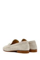 Women's Beige Suede Leather Masculine Loafer | Derimod Women's Beige Suede Leather Masculine Loafer | Derimod