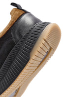 Erkek Siyah Bağcıklı Deri Sneaker | Derimod Erkek Siyah Bağcıklı Deri Sneaker | Derimod