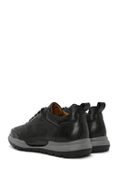 Erkek Siyah Bağcıklı Deri Casual Sneaker | Derimod Erkek Siyah Bağcıklı Deri Casual Sneaker | Derimod