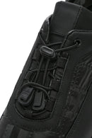 Erkek Siyah Bağcıklı Kalın Tabanlı Deri Sneaker | Derimod Erkek Siyah Bağcıklı Kalın Tabanlı Deri Sneaker | Derimod