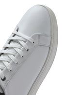 Erkek Beyaz Bağcıklı Deri Sneaker | Derimod Erkek Beyaz Bağcıklı Deri Sneaker | Derimod