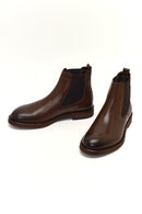 Men's Brown Leather Casual Chelsea Boot | Derimod Men's Brown Leather Casual Chelsea Boot | Derimod