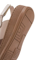 Women's Mink Strapped Thick Soled Leather Comfort Sandals | Derimod Women's Mink Strapped Thick Soled Leather Comfort Sandals | Derimod