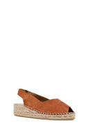 Women's Orange Suede Espadrille Sandals | Derimod Women's Orange Suede Espadrille Sandals | Derimod