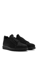 Erkek Siyah Bağcıklı Deri Sneaker | Derimod Erkek Siyah Bağcıklı Deri Sneaker | Derimod