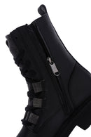 Women's Black Leather Zippered Boots | Derimod Women's Black Leather Zippered Boots | Derimod