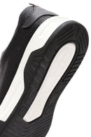 Erkek Siyah Bağcıklı Kalın Tabanlı Deri Sneaker | Derimod Erkek Siyah Bağcıklı Kalın Tabanlı Deri Sneaker | Derimod