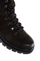 Men's Khaki Nubuck Leather Zippered Boots | Derimod Men's Khaki Nubuck Leather Zippered Boots | Derimod