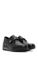 Women's Black Strappy Wedge Heel Leather Comfort Shoes | Derimod Women's Black Strappy Wedge Heel Leather Comfort Shoes | Derimod