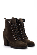 Women's Suede Lace-up Boots | Derimod Women's Suede Lace-up Boots | Derimod