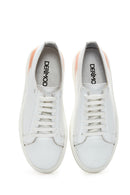 Men's White Leather Sneaker | Derimod Men's White Leather Sneaker | Derimod
