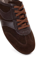 Women's Brown Mule Backless Suede Leather Sneaker | Derimod Women's Brown Mule Backless Suede Leather Sneaker | Derimod