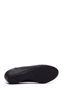 Women's Black Leather Wedge Heeled Shoes | Derimod Women's Black Leather Wedge Heeled Shoes | Derimod