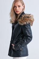 Wendy Women's Leather Jacket | Derimod Wendy Women's Leather Jacket | Derimod