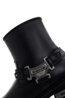 Harley Davidson Men's Black Estes Zippered Leather Boots | Derimod Harley Davidson Men's Black Estes Zippered Leather Boots | Derimod