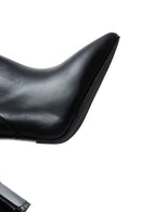 Women's Black Leather Classic Heeled Boots | Derimod Women's Black Leather Classic Heeled Boots | Derimod