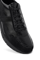 Kadın Siyah Bağcıklı Deri Sneaker | Derimod Kadın Siyah Bağcıklı Deri Sneaker | Derimod