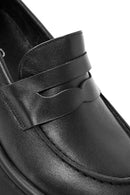 Kadın Siyah Kalın Topuklu Deri Maskülen Loafer | Derimod Kadın Siyah Kalın Topuklu Deri Maskülen Loafer | Derimod